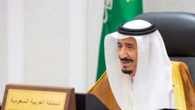صورة العاهل السعودي يدعو لصلاة الاستسقاء في جميع أنحاء المملكة