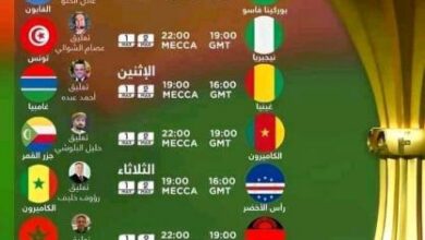 صورة جدول مباريات الثمن النهائي لكأس أمم افريقيا/انفو گراف