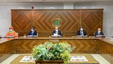 صورة اجتماع مجلس الوزراء قبيل سفر غزواني إلى بروكسل