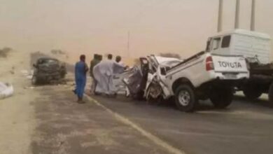 صورة حادث سير بين مدينتي أركيز والمذرذرة يخلف 5 وفيات