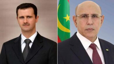صورة غزواني للأسد: حريصون على تعزيز علاقات التعاون القائمة