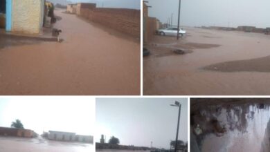 صورة تساقطات مطرية هامة علي مقاطعة افديرك