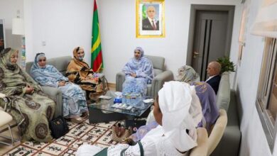 صورة وزيرة العمل الاجتماعي تستقبل وفدا من مكتب اتحاد النساء المقاولات في موريتانيا