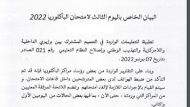 صورة إلغاء امتحان 108 من مترشحي الباكلوريا خلال اليوم الثالث