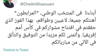 صورة الرئيس غزواني يهنئ المنتخب الوطني بفوزه على نظيره السوداني