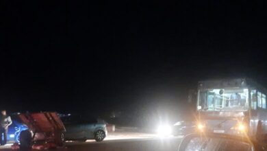 صورة إصابة شخص إثر حادث سير شنيع في قرب مصحة الرضوان