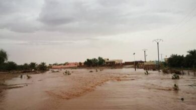 صورة تعزيزات من الأمن المدني تصل أكجوكت للمشاركة في شفط المياه