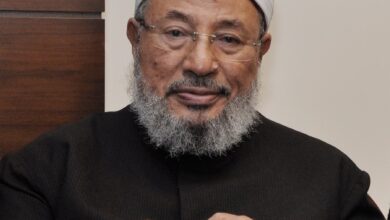 صورة الإعلان عن وفاة العلامة يوسف القرضاوي