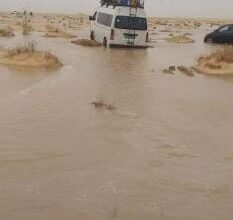 صورة السيول تقطع طريق نواكشوط – نواذيبو (صورة)
