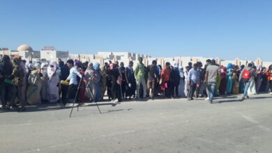 صورة تظاهر التلاميذ في نواذيبو بسبب غلاء أسعار النقل