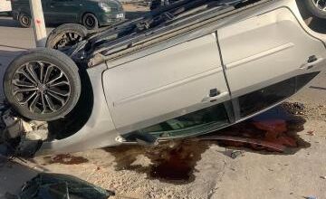صورة حادث سير بالقرب من صيدلية باريس بتفرغ زينة..صورة