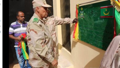 صورة الجيش الموريتاني: تدشين مقر كتيبة المشاة “71 المحمولة”، في مدينة بابابى