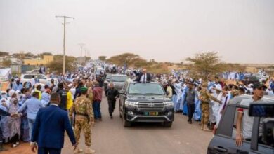 صورة رئيس الجمهورية يصل مدينة بوكي بولاية لبراكنة