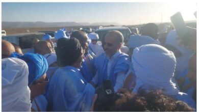 صورة استقبال حاشد لرئيس حزب الانصاف في أطار