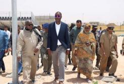 صورة وزير الإسكان يؤدي زيارة تفقد لخمسة مواقع للأشغال الكبرى فى نواكشوط الجنوبية