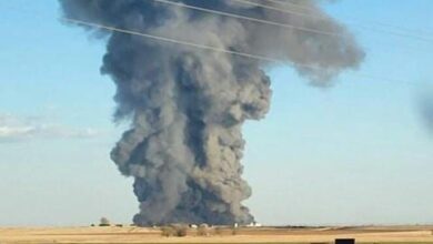 صورة انفجار ضخم  يقضي على نحو 18 ألف بقرة حلوب في أمريكا
