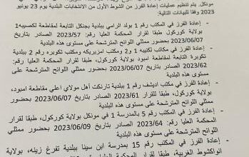 صورة لجنة الانتخابات تحدد 23 يونيو موعدا لإعادة الفرز ببعض المكاتب