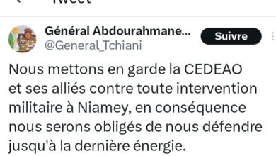 صورة قائد انقلاب النيجر: إذا تدخلت “إيكواس” عسكريا فسندافع عن أنفسنا