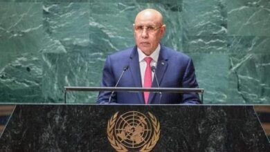 صورة خطاب الرئيس محمد ولد الشيخ الغزواني أمام الجمعية العامة للأمم المتحدة