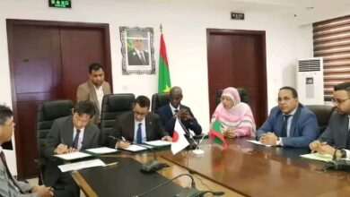 صورة توقيع اتقاقيتين بين موريتانيا واليابان
