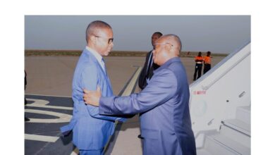 صورة رئيس غينيا بيساو يغادر نواكشوط