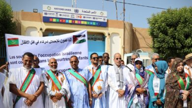 صورة مظاهرات أمام سفارات غربية بنواكشوط رفضا للعدوان على غزة