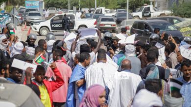 صورة موريتانيا : وقفة للصحفيين أمام ممثلية الأمم المتحدة تضامنا مع غزة