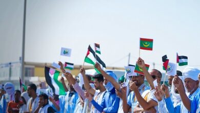 صورة وقفات احتجاجية أمام سفارات غربية بنواكشوط تضامنا مع غزة