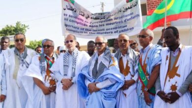 صورة احزاب سياسية تنظم وقفة مساندة لسكان غزة من أمام مقر الامم المتحدة