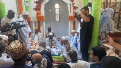 صورة الشيخ محمد ماحي نياس يتعهد بالتبرع بمليون دولار لصالح الفلسطينيين في غزة