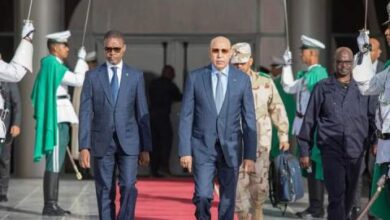 صورة رئيس الجمهورية يتوجه إلى مدينة ازويرات