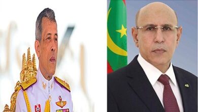 صورة رئيس الجمهورية يهنئ ملك تايلاند