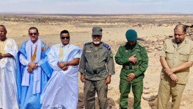 صورة مفوضة الأمن الغذائي تتفقد بعض المشاريع التنموية في أوجفت