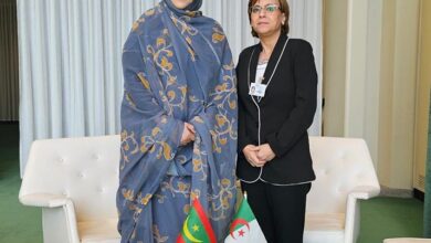 صورة وزيرة العمل الاجتماعي تلتقي نظيرتها الجزائرية بنيويورك
