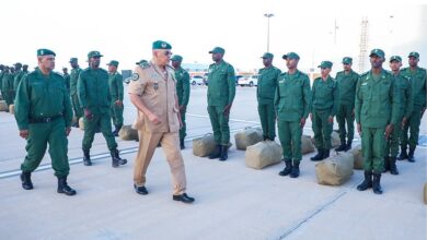 صورة وحدة جديدة من الدرك الموريتاني تغادر إلى بانغي بوسط إفريقيا