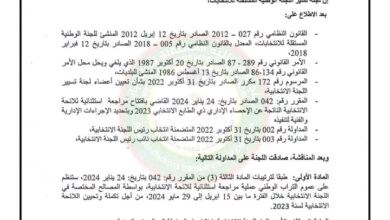 صورة مراجعة استثنائية للائحة الانتخابية