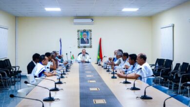 صورة منسقية أحزاب الأغلبية تجتمع في مقر حزب الإنصاف