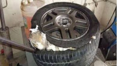 صورة ضبط كمية من المخدرات داخل قوس عجلة سيارة في نواكشوط