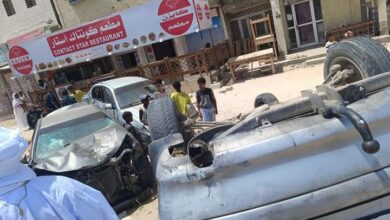 صورة حادث سير خطير فى منطقة” تن اسويلم ” بمقاطعة عرفات