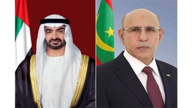 صورة ولد الشيخ الغزواني يعزي رئيس دولة الإمارات العربية المتحدة