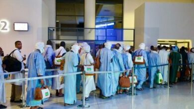 صورة الفوج الثالث والرابع من الحجاج الموريتانيين يتوجه إلى الديار المقدسة
