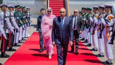 صورة غزواني يصل سيول للمشاركة في قمة إفريقية كورية