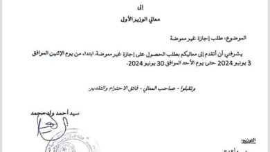 صورة وزير في الحكومة يطلب إجازة غير معوضة للتفرغ لحمة غزواني