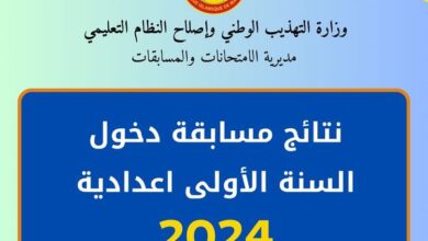 صورة نشر نتائج مسابقة ختم الدروس الإبتدائية (كونكور)