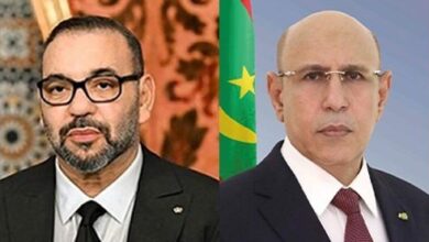 صورة الملك المغربي يهنئ غزواني بإعادة انتخابه