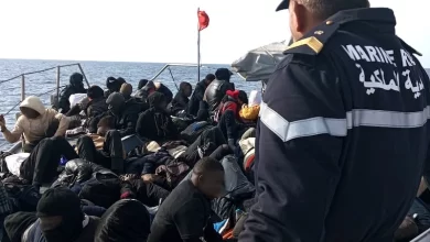 صورة البحرية المغربية تعترض قاربا على متنه 68 مهاجرا