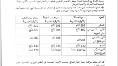 صورة توقيع بروتوكول اتفاق يقضي بتخفيض  أسعار المواد الأساسية