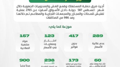 صورة وزارة التجارة: فرقنا رصدت 986 مُخالفة خلال شهر أغسطس