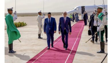 صورة رئيس الجمهورية  يعود إلى نواكشوط قادما من روسيا الاتحادية