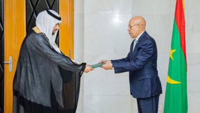 صورة الرئيس غزواني يتسلم أوراق اعتماد السفير السعودي الجديد في موريتانيا